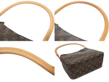 Load image into Gallery viewer, LOUIS VUITTON ルイヴィトン ルーピングMM ワンショルダーバッグ M51146 モノグラム PVC レザー ブラウン ゴールド金具 美品 中古 4b005627