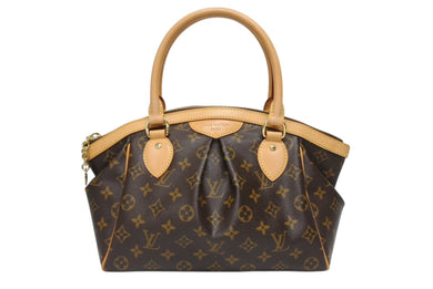 極美品 LOUIS VUITTON ルイヴィトン ティヴォリPM ハンドバッグ M40143 モノグラム PVC レザー ブラウン ゴールド金具 中古 4b005629