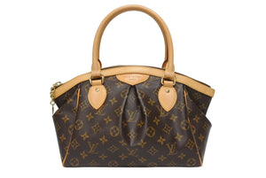 極美品 LOUIS VUITTON ルイヴィトン ティヴォリPM ハンドバッグ M40143 モノグラム PVC レザー ブラウン ゴールド金具 中古 4b005629