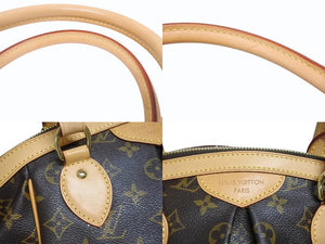 極美品 LOUIS VUITTON ルイヴィトン ティヴォリPM ハンドバッグ M40143 モノグラム PVC レザー ブラウン ゴールド金具 中古 4b005629
