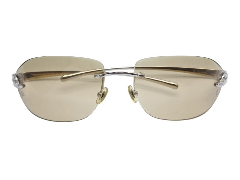 vintage Cartier サングラス ロゴ 金具 France製 Cartier - 人気▽Cartier カルティエ ロゴ金具 ウッドテンプル