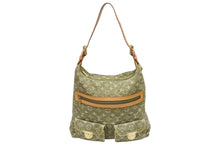 Load image into Gallery viewer, 極美品 LOUIS VUITTON ルイヴィトン バギーGM ワンショルダーバッグ M95211 モノグラム デニム カーキ ゴールド金具 中古 4b005632