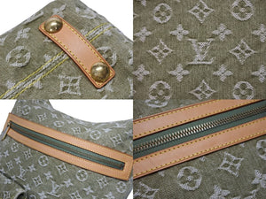 極美品 LOUIS VUITTON ルイヴィトン バギーGM ワンショルダーバッグ M95211 モノグラム デニム カーキ ゴールド金具 中古 4b005632