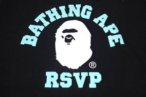 新品未使用 A BATHING APE アベイシングエイプ x RSVP アールエスヴィーピー 半袖Tシャツ サイズXL 2015年コラボ ブラック 中古 4b005640