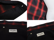 Load image into Gallery viewer, 極美品 SAINT LAURENT PARIS サンローランパリ オンブレチェック長袖シャツ 326627 Y729B サイズ38 13AW レッド 中古 4b005645