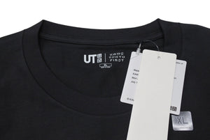 新品未使用 UNIQLO KAWS ユニクロ カウズ グラフィックＴシャツ 446311 コットン ダークグレイ サイズXL 中古 4b005649