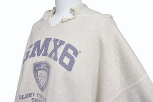 極美品 SAINT MICHAEL セントマイケル セイントアカデミー フーディー SM-A22-0000-059 サイズL ヴィンテージ加工 グレー 中古 4b005662