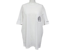 Load image into Gallery viewer, CHROME HEARTS クロムハーツ 半袖Tシャツ サイズL ホースシュー スクロールラベルロゴ プリント ホワイト 新型 美品 中古 4b005664