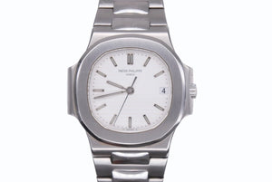 PATEK PHILIPPE パテック フィリップ ノーチラス 3800/1A-011 ホワイト文字盤 時計 美品 中古 4b005670