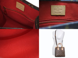 極美品 LOUIS VUITTON ルイヴィトン サックプラBB ハンドバッグ M46265 モノグラム 2WAY PVC レザー ブラウン ゴールド金具 中古 4b005671