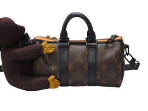 LOUIS VUITTON ルイヴィトン モノグラム LVフレンド キーポル XS モンキー 2WAY ブラウン M80118 中古 4b005675
