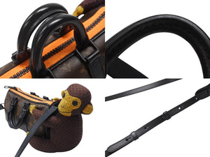 LOUIS VUITTON ルイヴィトン モノグラム LVフレンド キーポル XS モンキー 2WAY ブラウン M80118 中古 4b005675
