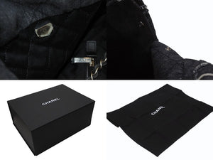極美品 CHANEL シャネル シャネル22 スモール チェーンショルダーバッグ AS3260 ランダム番台 24AW ココマーク デニム ブラック 中古 4b005676