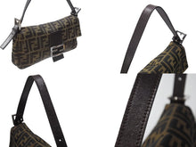 Load image into Gallery viewer, 極美品 FENDI フェンディ マンマバケット ワンショルダーバッグ 26424 ズッカ柄 キャンバス レザー ブラウン シルバー金具 中古 4b005677