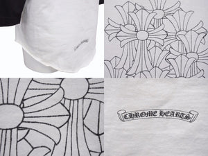 CHROME HEARTS クロムハーツ ラグラン 7部袖Tシャツ サイズS CHクロス セメタリークロス スクロールラベルロゴ 美品 中古 4b005685