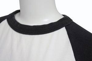 CHROME HEARTS クロムハーツ ラグラン 七分袖Tシャツ サイズS ヴァインダガー スクロールラベルロゴ ホワイト ブラック 美品 中古 4b005686