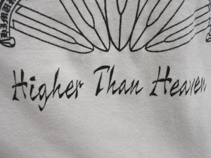 極美品 CHROME HEARTS クロムハーツ ラグラン長袖Tシャツ サイズM 氷室京介コラボ Higher Than Heaven ブラック ホワイト 中古 4b005688