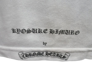 極美品 CHROME HEARTS クロムハーツ ラグラン長袖Tシャツ サイズM 氷室京介コラボ Higher Than Heaven ブラック ホワイト 中古 4b005688