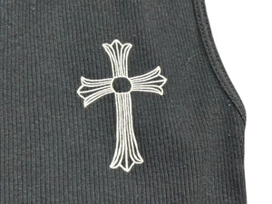 CHROME HEARTS クロムハーツ タンクトップ サイズM ブラック CHクロス FUCK YOU ホースシュー ニューヨーク限定 美品 中古 4b005691