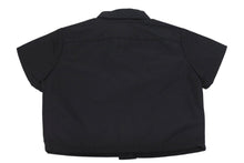 Load image into Gallery viewer, CHROME HEARTS クロムハーツ クロスパッチ付き クロスボールボタン ナイロン半袖シャツ ブラック サイズXS 美品 中古 4b005692