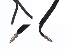 Load image into Gallery viewer, CHROME HEARTS × Bella Hadid クロムハーツ ベラハディッド イニシャルパッチロゴ ダガージップ レザー切り替えロング丈パーカー ブラック サイズXS 美品 中古 4b005693