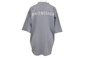 BALENCIAGA バレンシアガ 24SS リフレクター ロゴ Tシャツ 764235 TQVN1 グレー サイズXS 美品 中古 4b005695