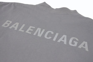 BALENCIAGA バレンシアガ 24SS リフレクター ロゴ Tシャツ 764235 TQVN1 グレー サイズXS 美品 中古 4b005695