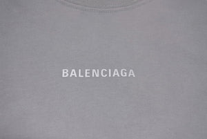 BALENCIAGA バレンシアガ 24SS リフレクター ロゴ Tシャツ 764235 TQVN1 グレー サイズXS 美品 中古 4b005695
