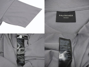 BALENCIAGA バレンシアガ 24SS リフレクター ロゴ Tシャツ 764235 TQVN1 グレー サイズXS 美品 中古 4b005695