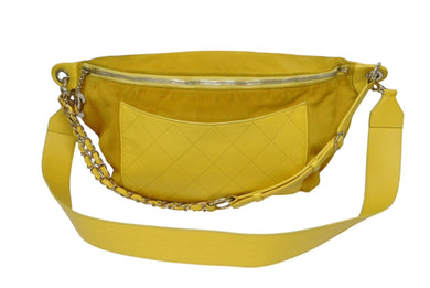 CHANEL Pharrell Williams シャネル ファレルウィリアムズ CCスリングバッグ カプセルコレクション 希少 イエロー ゴールド金具 美品 中古 4b005698