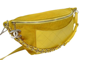CHANEL Pharrell Williams シャネル ファレルウィリアムズ CCスリングバッグ カプセルコレクション 希少 イエロー ゴールド金具 美品 中古 4b005698