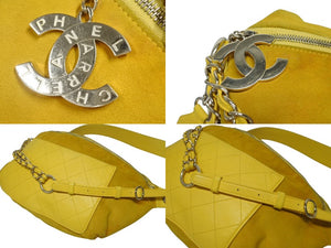 CHANEL Pharrell Williams シャネル ファレルウィリアムズ CCスリングバッグ カプセルコレクション 希少 イエロー ゴールド金具 美品 中古 4b005698