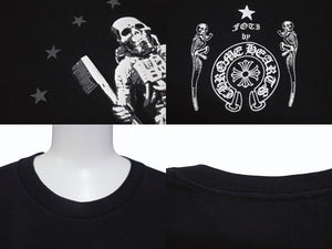 CHROME HEARTS クロムハーツ FOTI ジョー フォッティ プリント Tシャツ サイズS ブラック コットン 美品 中古 4b005700