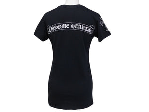 CHROME HEARTS クロムハーツ クロールラベル ホースシュー プリント Tシャツ サイズS ブラック コットン 美品 中古 4b005701
