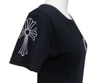 Load image into Gallery viewer, CHROME HEARTS クロムハーツ クロールラベル ホースシュー プリント Tシャツ サイズS ブラック コットン 美品 中古 4b005701
