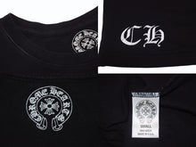 Load image into Gallery viewer, CHROME HEARTS クロムハーツ クロールラベル ホースシュー プリント Tシャツ サイズS ブラック コットン 美品 中古 4b005701