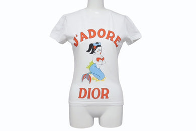 極美品 Christian Dior クリスチャンディオール J'ADORE DIOR ジャドール 半袖Tシャツ 2A12155028 サイズ38 ガリアーノ期 中古 4b005703
