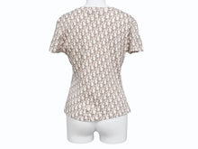 Load image into Gallery viewer, 極美品 Christian Dior クリスチャンディオール Vネック半袖Tシャツ 5E16155951 サイズ40 ガリアーノ期 トロッター 花刺繍 中古 4b005704