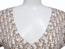 Load image into Gallery viewer, 極美品 Christian Dior クリスチャンディオール Vネック半袖Tシャツ 5E16155951 サイズ40 ガリアーノ期 トロッター 花刺繍 中古 4b005704