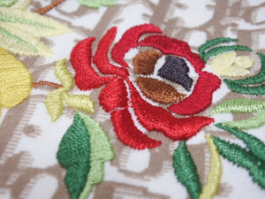 極美品 Christian Dior クリスチャンディオール Vネック半袖Tシャツ 5E16155951 サイズ40 ガリアーノ期 トロッター 花刺繍 中古 4b005704