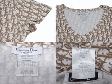 Load image into Gallery viewer, 極美品 Christian Dior クリスチャンディオール Vネック半袖Tシャツ 5E16155951 サイズ40 ガリアーノ期 トロッター 花刺繍 中古 4b005704