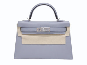 新品未使用 HERMES エルメス ミニケリー2 ハンドバッグ ショルダーバッグ K刻印 2WAY ヴォーエプソン グリパンタン SV金具 外縫い 中古 4b005707
