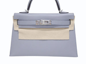 新品未使用 HERMES エルメス ミニケリー2 ハンドバッグ ショルダーバッグ K刻印 2WAY ヴォーエプソン グリパンタン SV金具 外縫い 中古 4b005707