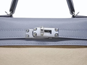 新品未使用 HERMES エルメス ミニケリー2 ハンドバッグ ショルダーバッグ K刻印 2WAY ヴォーエプソン グリパンタン SV金具 外縫い 中古 4b005707