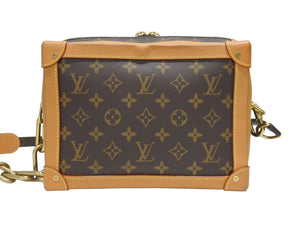 極美品 LOUIS VUITTON ルイヴィトン ソフトトランク ショルダーバッグ M44660 モノグラムキャンバス レザー ブラウン 中古 4b005712