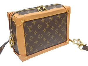 極美品 LOUIS VUITTON ルイヴィトン ソフトトランク ショルダーバッグ M44660 モノグラムキャンバス レザー ブラウン 中古 4b005712