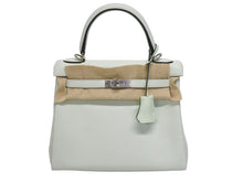 Load image into Gallery viewer, 新品同様 HERMES エルメス ケリー25 2WAY ショルダーバッグ U刻印 ヴォースイフト ヴェールフィズ シルバー金具 中古 4b005715