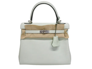 新品同様 HERMES エルメス ケリー25 2WAY ショルダーバッグ U刻印 ヴォースイフト ヴェールフィズ シルバー金具 中古 4b005715