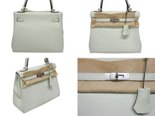 Load image into Gallery viewer, 新品同様 HERMES エルメス ケリー25 2WAY ショルダーバッグ U刻印 ヴォースイフト ヴェールフィズ シルバー金具 中古 4b005715
