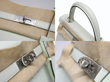 Load image into Gallery viewer, 新品同様 HERMES エルメス ケリー25 2WAY ショルダーバッグ U刻印 ヴォースイフト ヴェールフィズ シルバー金具 中古 4b005715